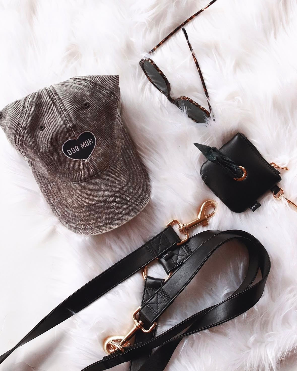 Dog Mom Heart Acid Wash Hat