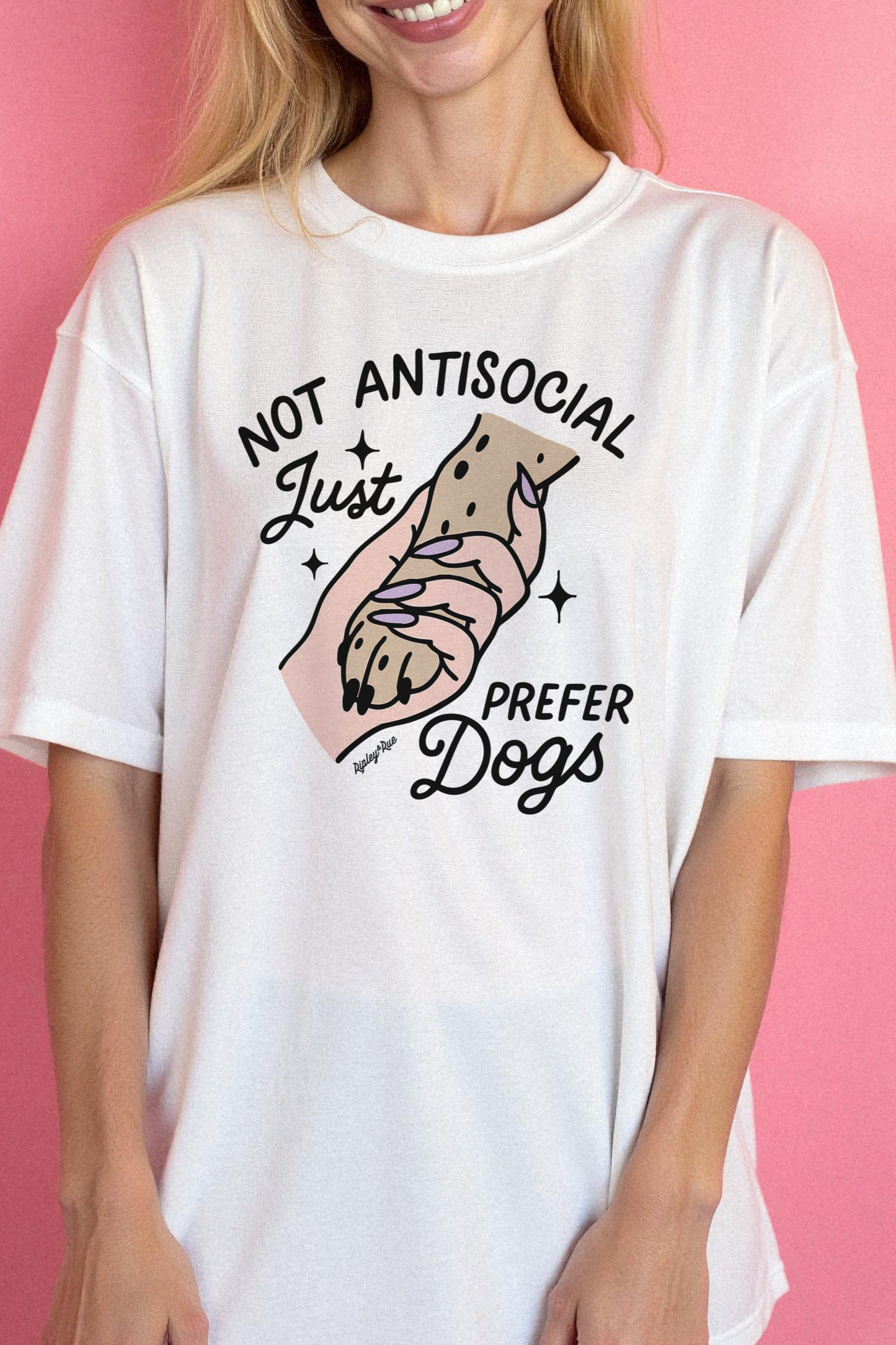 Not Antisocial Just Prefer Dogs T-shirt