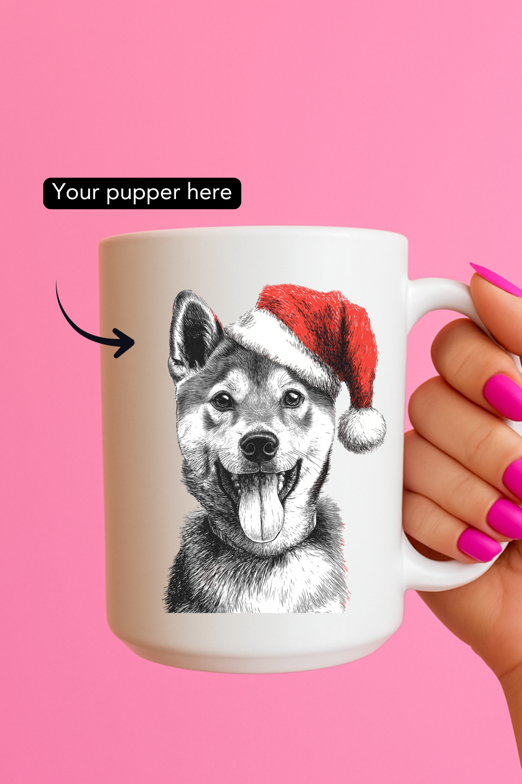 Santa Dog Custom Mug | 15oz
