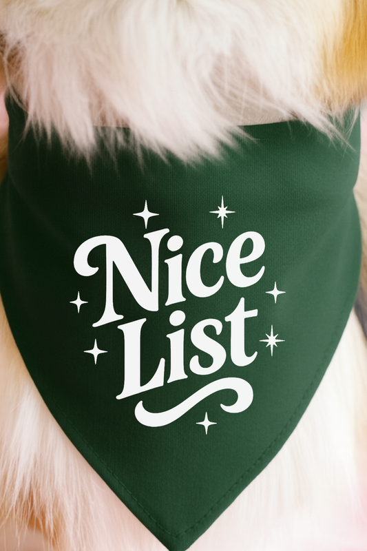 Nice List Dog Bandana