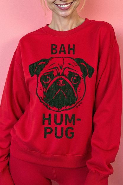Bah Hum Pug Sweatshirt