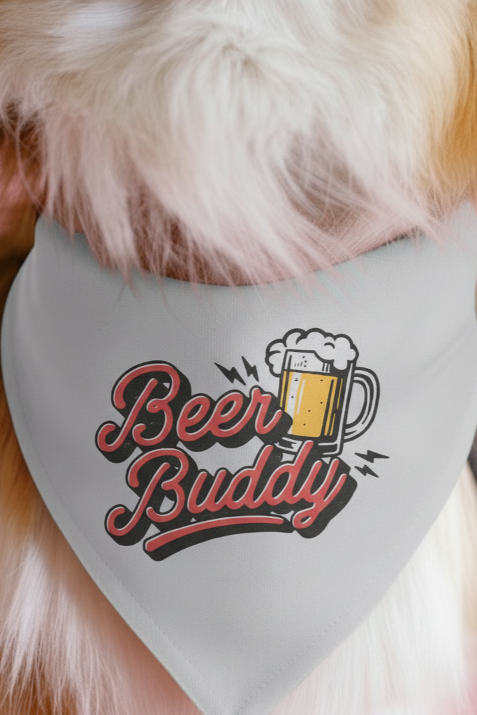 Beer Buddy Dog Bandana