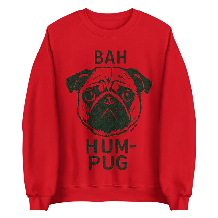 Bah Hum Pug Sweatshirt