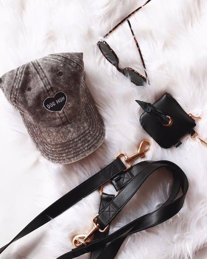 Dog Mom Heart Acid Wash Hat