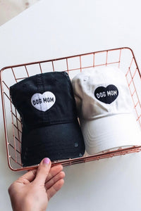 Dog Mom Heart Distressed Hat