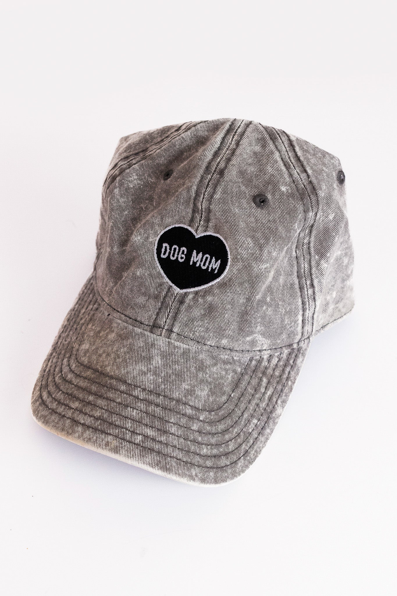 Dog Mom Heart Acid Wash Hat