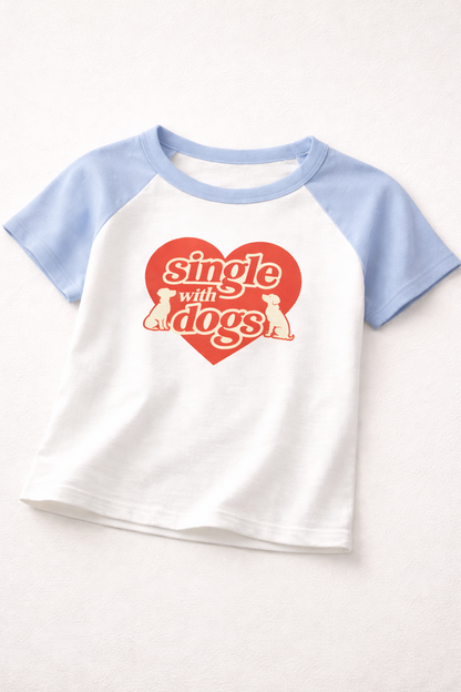 Single With Dogs Baseball Tee
