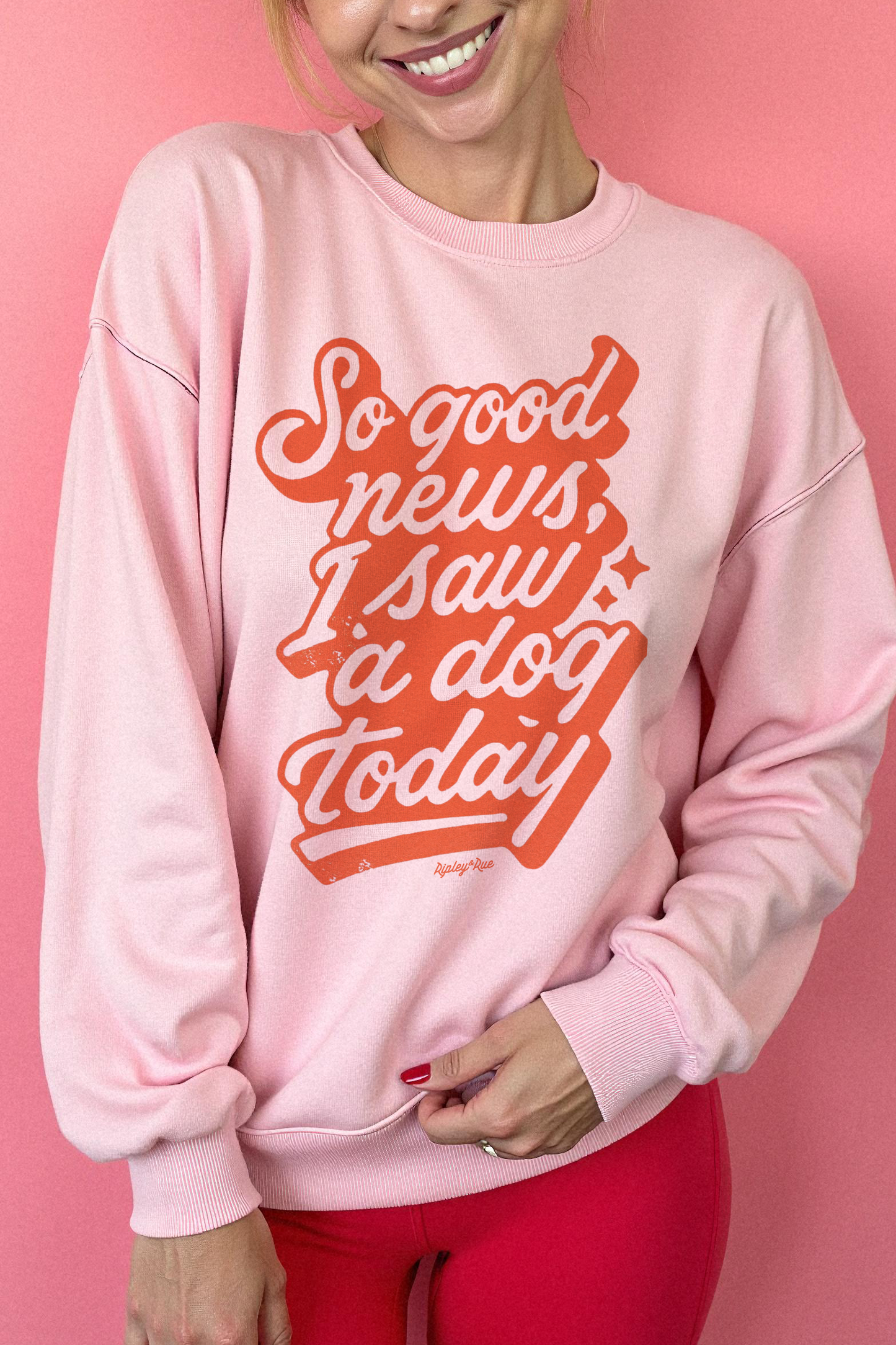 So Good News, I Saw A Dog Today Sweatshirt