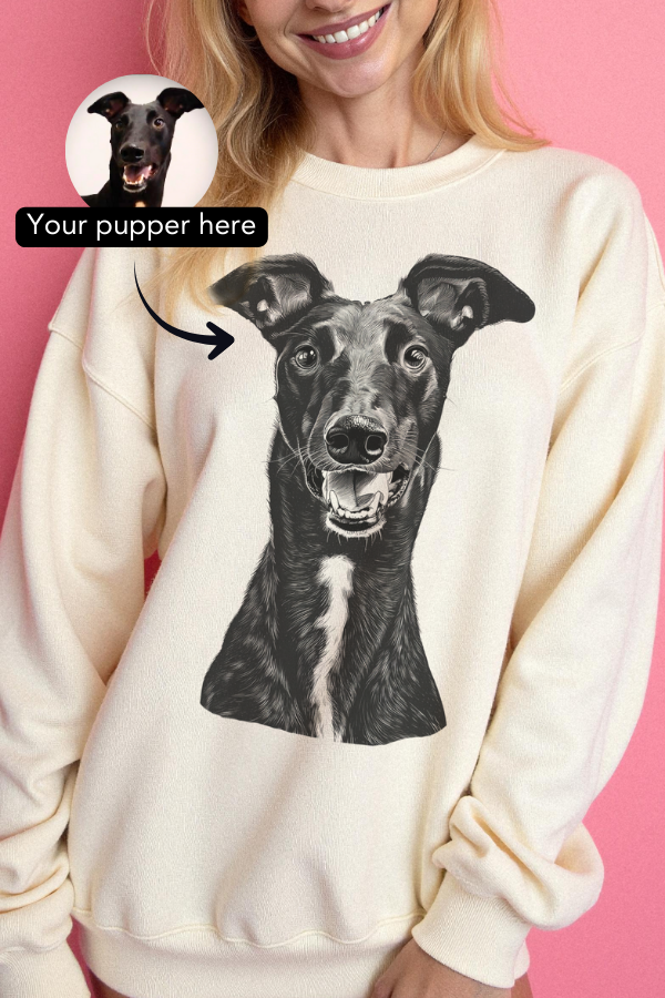 The Classic Pup Portrait Custom Sweatshirt
