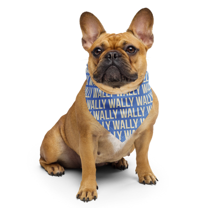 Personalized Blue & Cream Dog Bandana