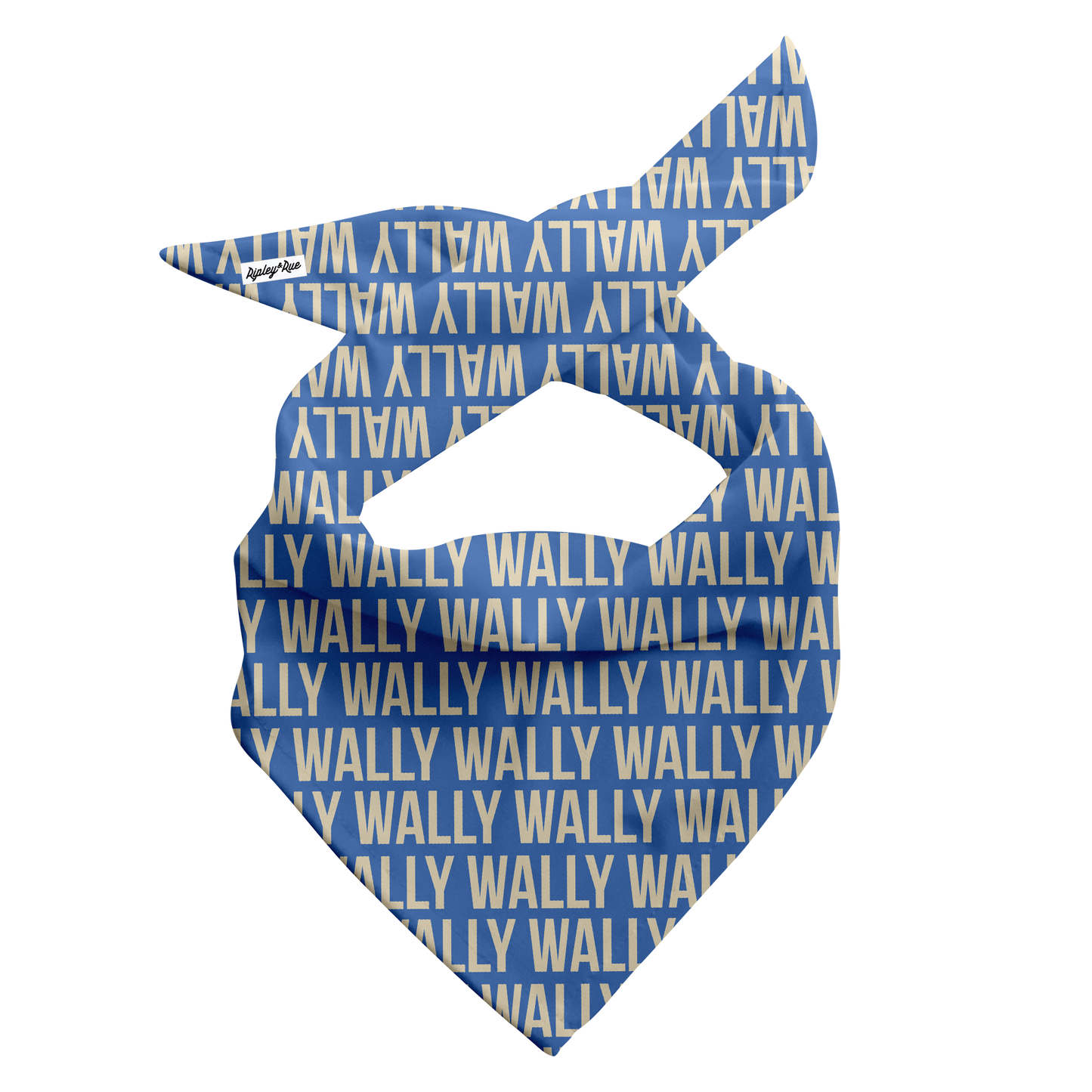 Personalized Blue & Cream Dog Bandana