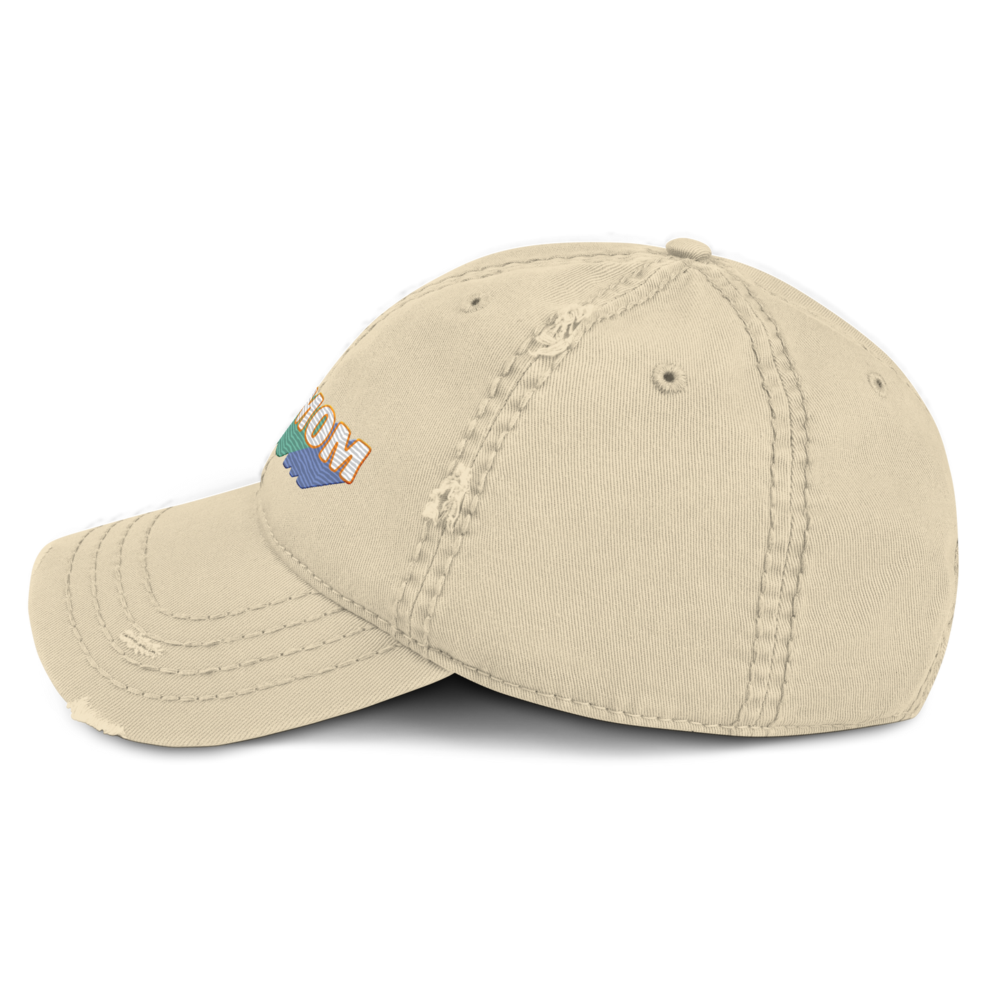 Dog Mom Rainbow Distressed Hat