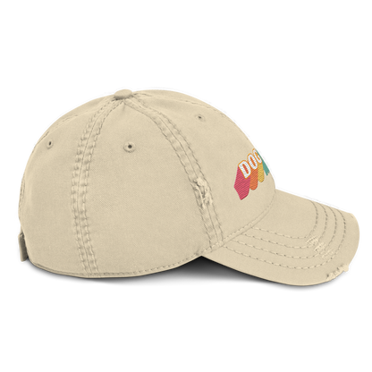 Dog Mom Rainbow Distressed Hat