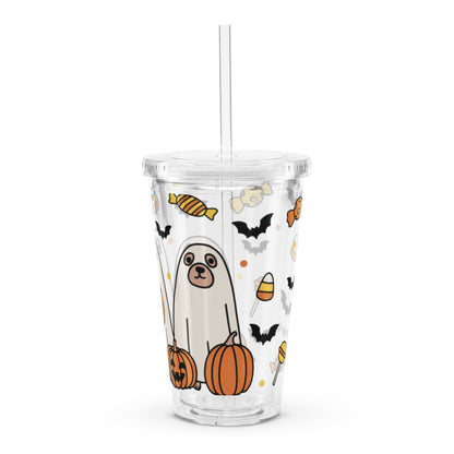 Dog Sheet Clear plastic tumbler