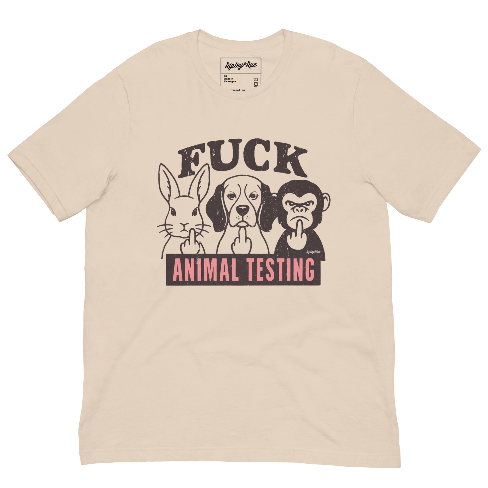 top gear t shirt tested on animals Fuck Animal Testing T-shirt