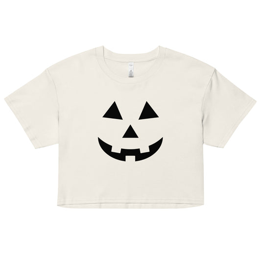 Oatmeal Jack O' Lantern Women’s crop top